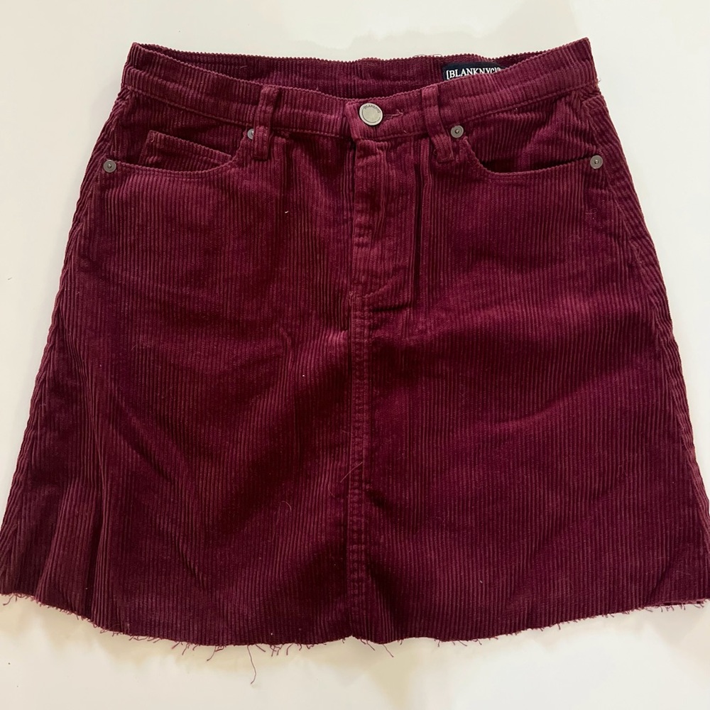 Blanknyc raw hem distressed corduroy